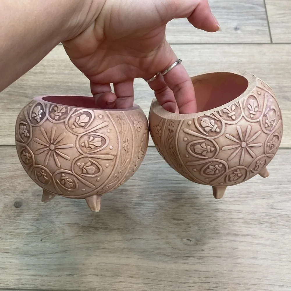 Vintage Easter‎ Egg Resin Planters Cache Pots